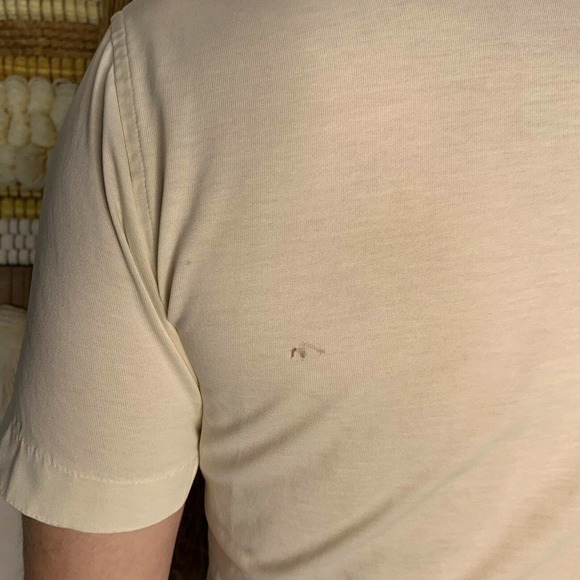 Vintage 70s Brown and Cream Striped Polo - Picture 4 of 6